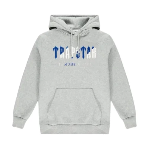 Sudadera con capucha Trapstar Chenille Decoded gris y azul