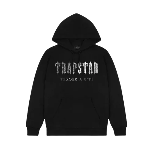 Sudadera con capucha Trapstar Decoded Paisley Monochrome negra