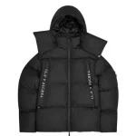Chaqueta acolchada negra Trapstar Irongate con cuello