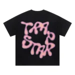 Camiseta negra Trapstar Pink Flowers
