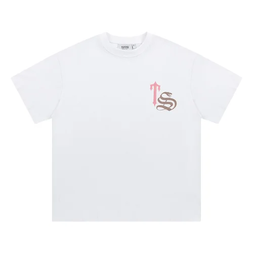 Camiseta blanca Trapstar TS Script White Pink