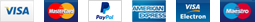 We accept Visa, Mastercard, PayPal, Stripe, American Express